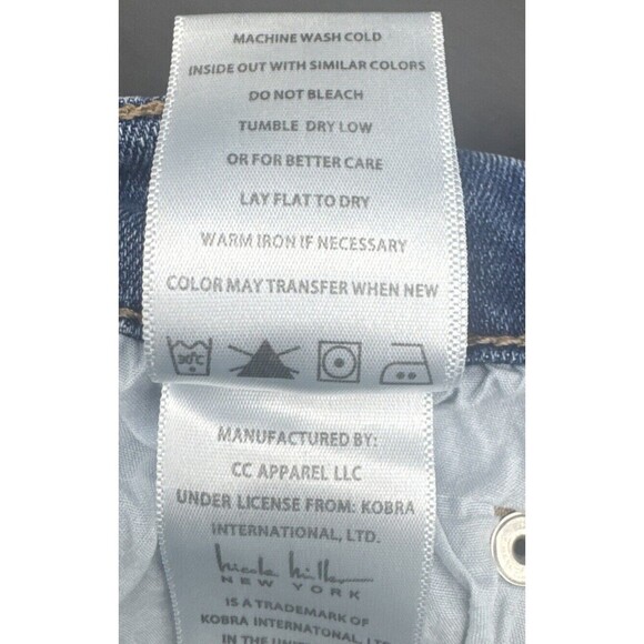 Nicole Miller Nomad Super High Rise Taper Button Fly Distressed Jeans Women’s 8 - Picture 9 of 12